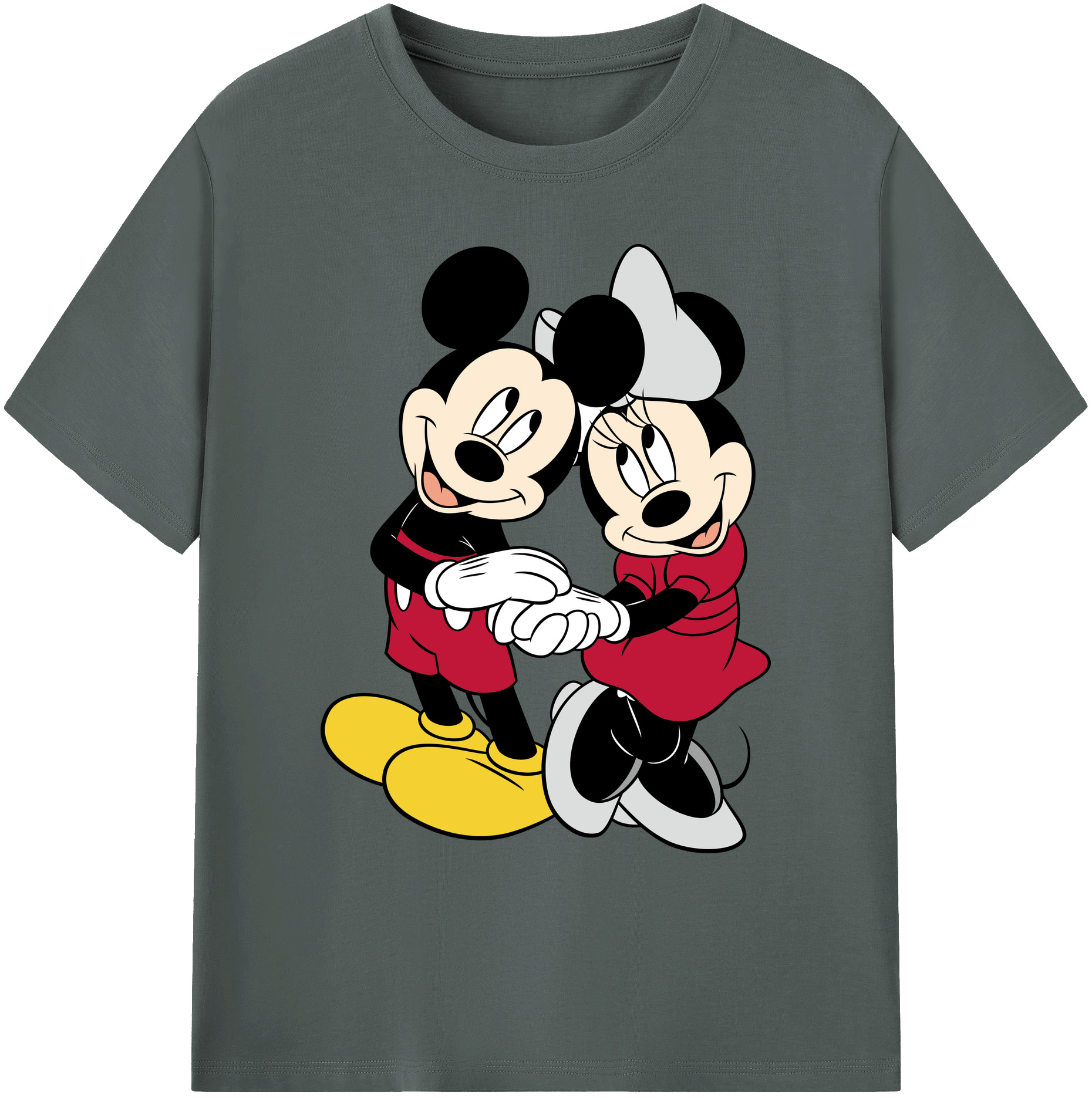 ミッキーマウス Mickey Mouse 綿100％ メンズ半袖Tシャツ｜肌触りやわらか＆通気性